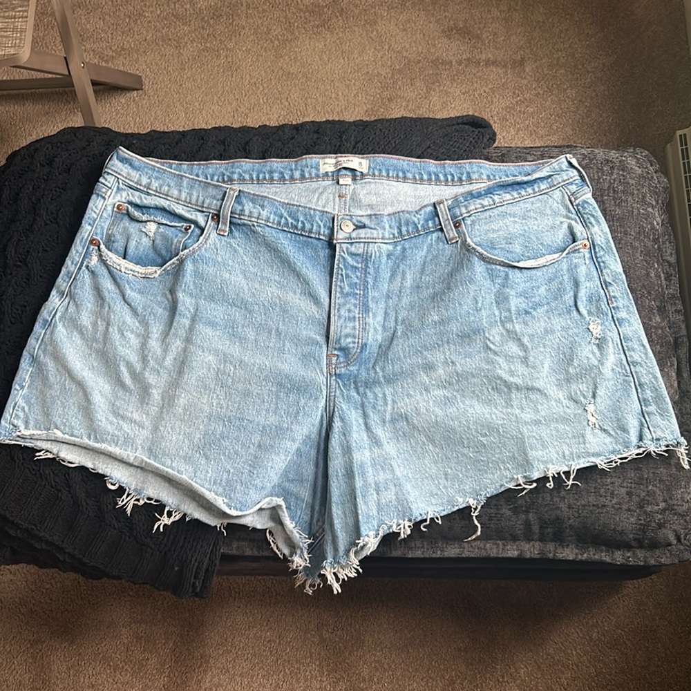 Abercrombie & Fitch Curve Love 90’s Baggy Low Rise Shorts